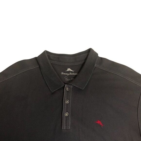 Tommy Bahama Collared Polo Gray 2XL Supima Cotton Short Sleeve XXL FLAWED - Picture 3 of 8